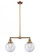 Beacon - 2 Light - 25 inch - Brushed Brass - Stem Hung - Adjustable Island Light (3442|209-BB-G204-8-LED)