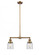 Bell - 2 Light - 21 inch - Brushed Brass - Stem Hung - Adjustable Island Light (3442|209-BB-G52-LED)