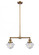 Oxford - 2 Light - 24 inch - Brushed Brass - Stem Hung - Adjustable Island Light (3442|209-BB-G532-LED)