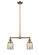 Bell - 2 Light - 21 inch - Brushed Brass - Stem Hung - Adjustable Island Light (3442|209-BB-G58-LED)