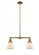 Cone - 2 Light - 21 inch - Brushed Brass - Stem Hung - Adjustable Island Light (3442|209-BB-G61)