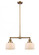 Bell - 2 Light - 21 inch - Brushed Brass - Stem Hung - Adjustable Island Light (3442|209-BB-G71-LED)