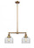 Bell - 2 Light - 21 inch - Brushed Brass - Stem Hung - Adjustable Island Light (3442|209-BB-G72)
