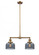 Bell - 2 Light - 21 inch - Brushed Brass - Stem Hung - Adjustable Island Light (3442|209-BB-G73-LED)