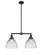 Seneca Falls - 2 Light - 21 inch - Matte Black - Stem Hung - Adjustable Island Light (3442|209-BK-G222)