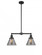 Cone - 2 Light - 21 inch - Matte Black - Stem Hung - Adjustable Island Light (3442|209-BK-G43-LED)