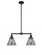 Cone - 2 Light - 21 inch - Matte Black - Stem Hung - Adjustable Island Light (3442|209-BK-G43-LED)