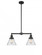 Cone - 2 Light - 21 inch - Matte Black - Stem Hung - Adjustable Island Light (3442|209-BK-G44)