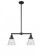 Cone - 2 Light - 21 inch - Matte Black - Stem Hung - Adjustable Island Light (3442|209-BK-G64-LED)
