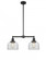 Bell - 2 Light - 21 inch - Matte Black - Stem Hung - Adjustable Island Light (3442|209-BK-G72-LED)
