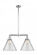 Cone - 2 Light - 21 inch - Polished Chrome - Stem Hung - Adjustable Island Light (3442|209-PC-G42-L-LED)