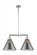 Cone - 2 Light - 21 inch - Polished Chrome - Stem Hung - Adjustable Island Light (3442|209-PC-G43-L)