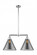 Cone - 2 Light - 21 inch - Polished Chrome - Stem Hung - Adjustable Island Light (3442|209-PC-G43-L-LED)