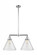 Cone - 2 Light - 21 inch - Polished Chrome - Stem Hung - Adjustable Island Light (3442|209-PC-G44-L)