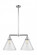 Cone - 2 Light - 21 inch - Polished Chrome - Stem Hung - Adjustable Island Light (3442|209-PC-G44-L-LED)