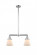 Cone - 2 Light - 21 inch - Polished Chrome - Stem Hung - Adjustable Island Light (3442|209-PC-G61-LED)