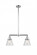 Cone - 2 Light - 21 inch - Polished Chrome - Stem Hung - Adjustable Island Light (3442|209-PC-G64)