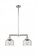 Bell - 2 Light - 21 inch - Polished Nickel - Stem Hung - Adjustable Island Light (3442|209-PN-G74-LED)