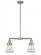 Bellmont - 2 Light - 21 inch - Brushed Satin Nickel - Stem Hung - Adjustable Island Light (3442|209-SN-G192)