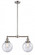 Beacon - 2 Light - 25 inch - Brushed Satin Nickel - Stem Hung - Adjustable Island Light (3442|209-SN-G204-8-LED)