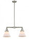 Cone - 2 Light - 21 inch - Brushed Satin Nickel - Stem Hung - Adjustable Island Light (3442|209-SN-G41-LED)