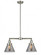 Cone - 2 Light - 21 inch - Brushed Satin Nickel - Stem Hung - Adjustable Island Light (3442|209-SN-G43)