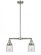 Bell - 2 Light - 21 inch - Brushed Satin Nickel - Stem Hung - Adjustable Island Light (3442|209-SN-G52-LED)