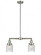 Bell - 2 Light - 21 inch - Brushed Satin Nickel - Stem Hung - Adjustable Island Light (3442|209-SN-G54-LED)