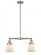 Cone - 2 Light - 21 inch - Brushed Satin Nickel - Stem Hung - Adjustable Island Light (3442|209-SN-G61)