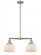 Bell - 2 Light - 21 inch - Brushed Satin Nickel - Stem Hung - Island Light (3442|209-SN-G71-LED)