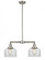 Bell - 2 Light - 21 inch - Brushed Satin Nickel - Stem Hung - Adjustable Island Light (3442|209-SN-G72)