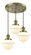 Small Oxford 3 Light Multi-Pendant (3442|211/3-AB-G531)