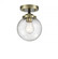 Beacon - 1 Light - 6 inch - Black Antique Brass - Semi-Flush Mount (3442|284-1C-BAB-G204-6)