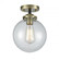 Beacon - 1 Light - 8 inch - Black Antique Brass - Semi-Flush Mount (3442|284-1C-BAB-G204-8)
