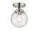 Beacon - 1 Light - 6 inch - Black Polished Nickel - Semi-Flush Mount (3442|284-1C-BPN-G204-6)