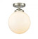 Beacon - 1 Light - 8 inch - Brushed Satin Nickel - Semi-Flush Mount (3442|284-1C-SN-G201-8-LED)