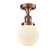 Beacon - 1 Light - 6 inch - Antique Copper - Semi-Flush Mount (3442|517-1CH-AC-G201-6-LED)