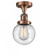 Beacon - 1 Light - 6 inch - Antique Copper - Semi-Flush Mount (3442|517-1CH-AC-G204-6-LED)