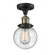 Beacon - 1 Light - 6 inch - Black Antique Brass - Semi-Flush Mount (3442|517-1CH-BAB-G204-6)