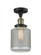 Stanton - 1 Light - 6 inch - Black Antique Brass - Semi-Flush Mount (3442|517-1CH-BAB-G262-LED)