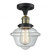 Oxford - 1 Light - 8 inch - Black Antique Brass - Semi-Flush Mount (3442|517-1CH-BAB-G532-LED)