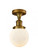 Beacon - 1 Light - 6 inch - Brushed Brass - Semi-Flush Mount (3442|517-1CH-BB-G201-6-LED)