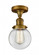 Beacon - 1 Light - 6 inch - Brushed Brass - Semi-Flush Mount (3442|517-1CH-BB-G202-6-LED)