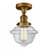 Oxford - 1 Light - 8 inch - Brushed Brass - Semi-Flush Mount (3442|517-1CH-BB-G532-LED)