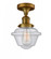 Oxford - 1 Light - 8 inch - Brushed Brass - Semi-Flush Mount (3442|517-1CH-BB-G534)