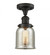Bell - 1 Light - 5 inch - Oil Rubbed Bronze - Semi-Flush Mount (3442|517-1CH-OB-G58)