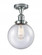 Beacon - 1 Light - 8 inch - Polished Chrome - Semi-Flush Mount (3442|517-1CH-PC-G204-8)