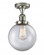 Beacon - 1 Light - 8 inch - Polished Nickel - Semi-Flush Mount (3442|517-1CH-PN-G202-8-LED)