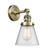 Cone - 1 Light - 6 inch - Antique Brass - Adjustable Sconce (3442|203SW-AB-G64)