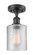 Cobbleskill - 1 Light - 5 inch - Matte Black - Semi-Flush Mount (3442|516-1C-BK-G112-LED)